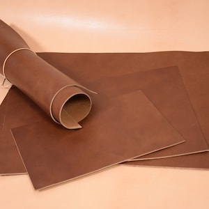 Cuero en blanco Dosset selección marrón/negro/rojo 3,6-4,0 mm cuero de silla de montar cuero grueso curtido vegetal whisky-braun