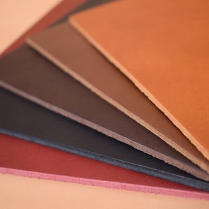 Blank leather Dosset selection brown/black/red 3.6-4.0 mm saddle leather thick leather vegetable tanned image 1