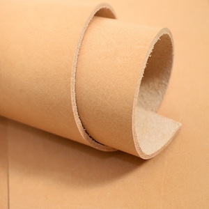 Italiaans Blank leer natuurlijk bruin, tallowed, Ecopelle gecertificeerd, keurmerk, 2,0-2,5 mm #vin