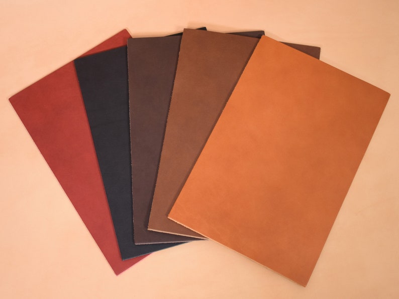 Blank leather Dosset selection brown/black/red 3.6-4.0 mm saddle leather thick leather vegetable tanned image 2