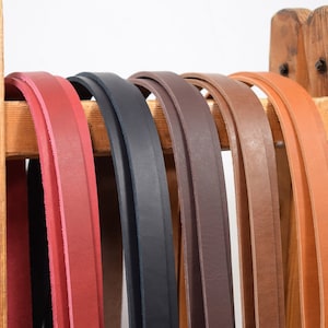 200 cm leather strap made of vegetable tanned leather "Dosset" in custom size leather strap 2.0-2.4 mm 4 colors
