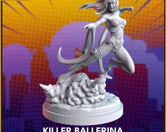 C27 Killer Ballerina - Marvel Crisis Protocol Proxy - 3D Printed Miniature