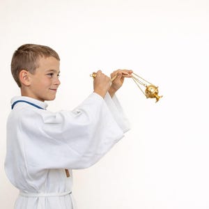 Incensiere in miniatura per bambini – Giocattolo liturgico Montessori CGS – Kit per la messa – Chierichetto / Chierichetto