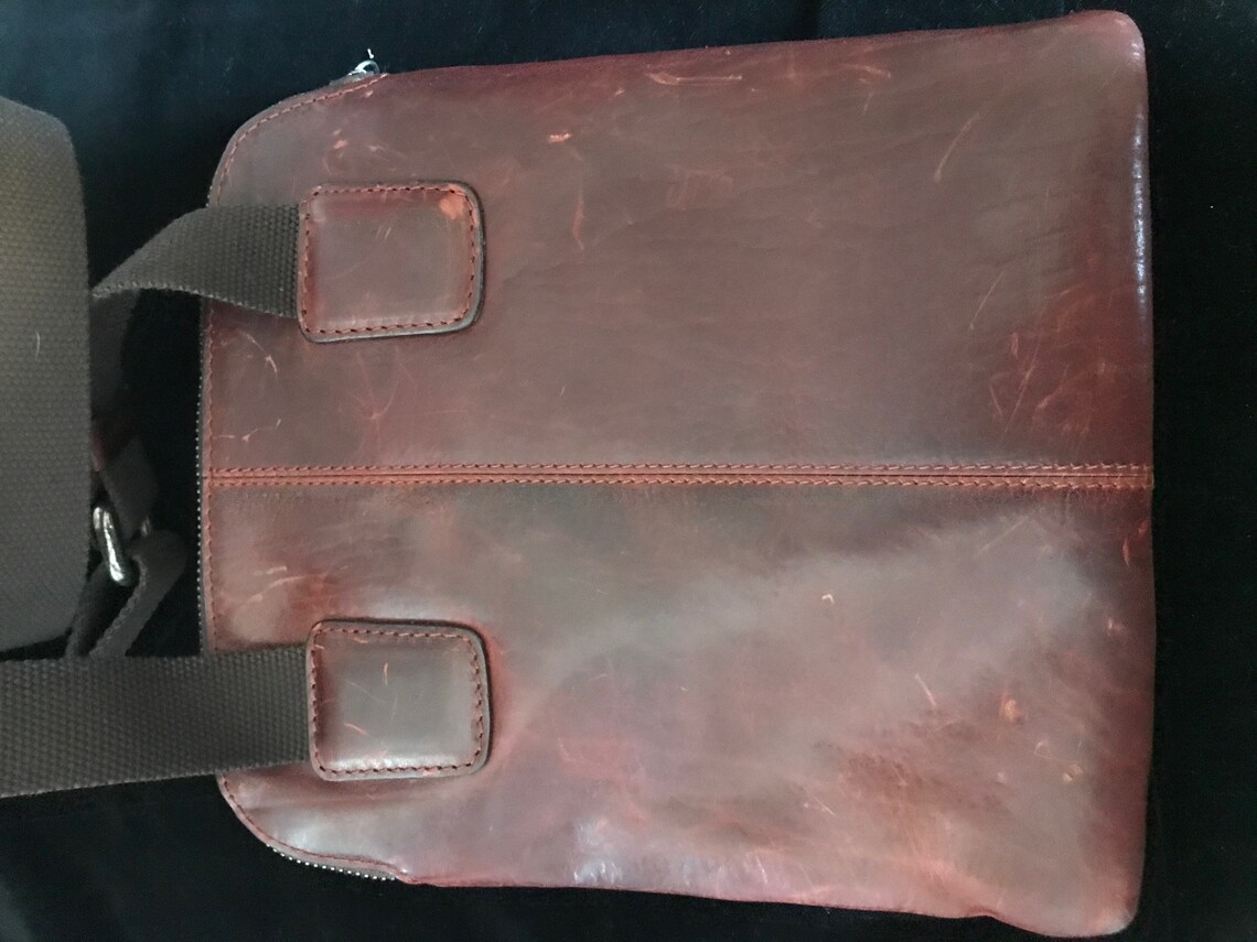 Fabulous Genuine Leather Osprey Messenger Style Bag in Etsy
