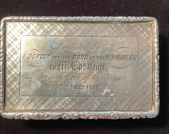 silver box Snuff Box by Francis Clark Birmingham 1847