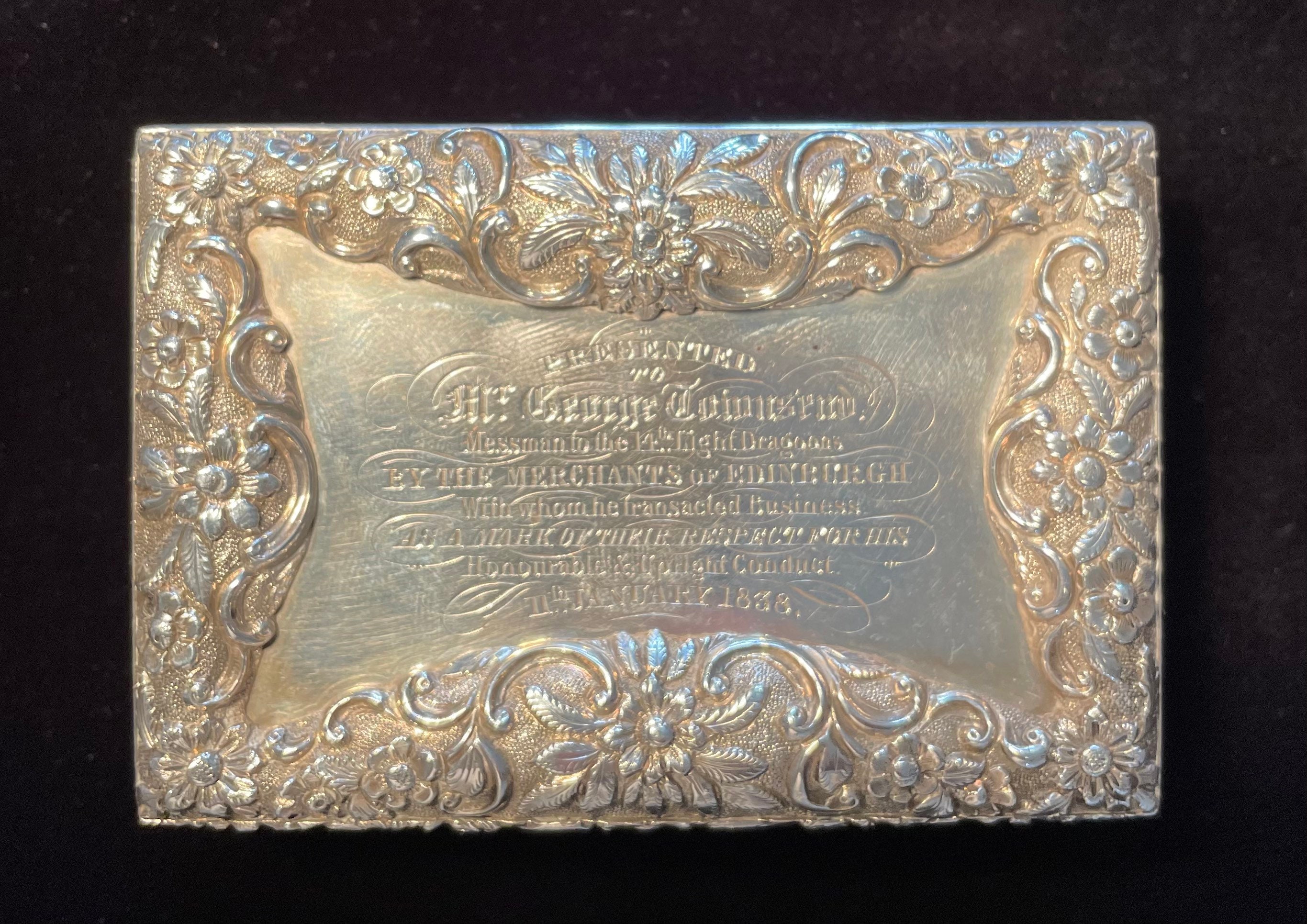Silver box Snuff Box Nathaniel Mills