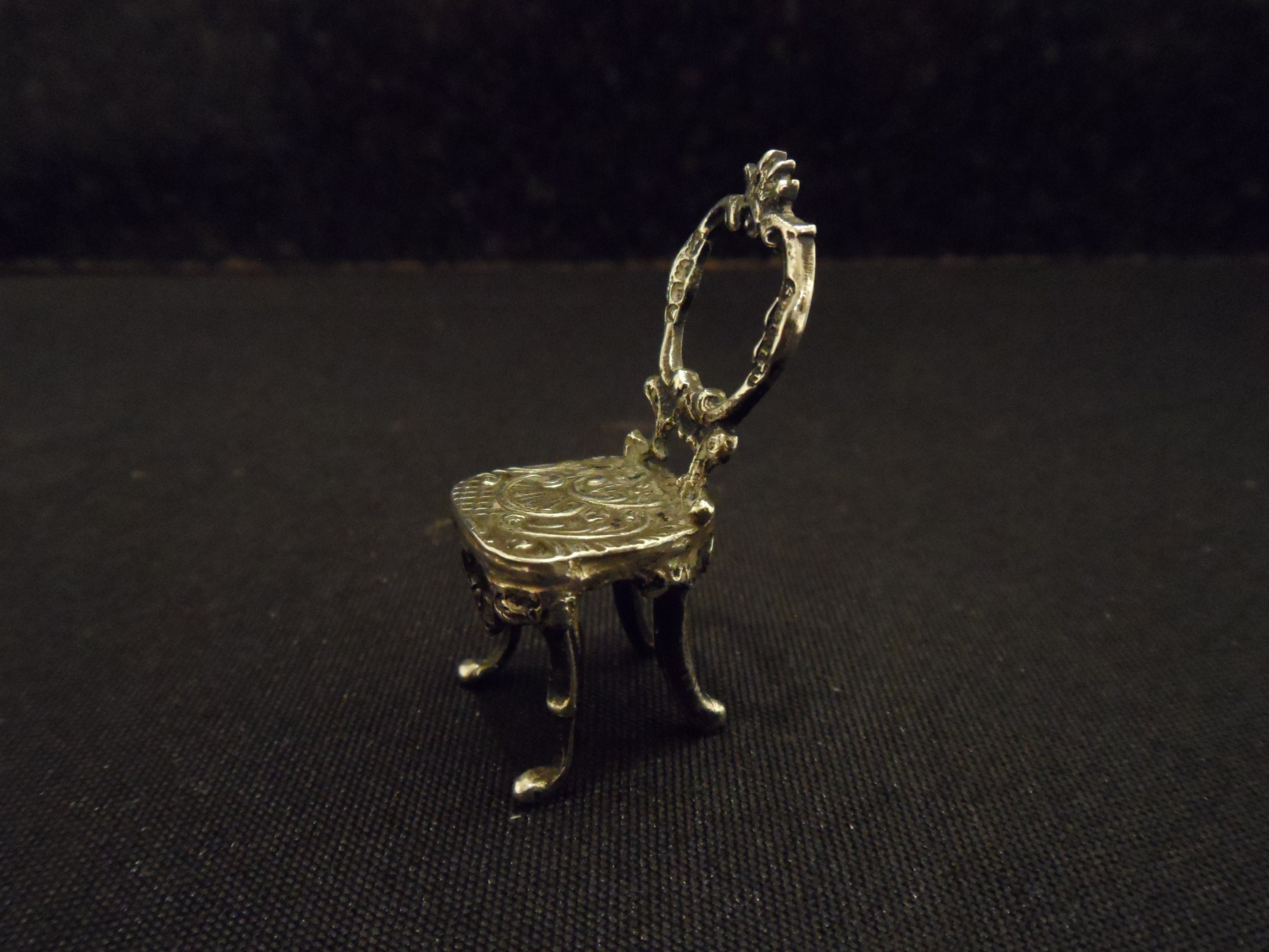 Miniature Dolls House Chair  Silver London 1900