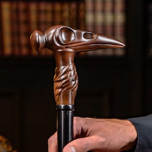 Walking Cane for Men, Raven Cane, Crow Cane, Cool Cane Wooden, Walking Stick, Designer Cane, Unique Cane, Luxury Cane, Fashionable Cane