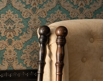 Elegante wandelstokken voor mannen en vrouwen, handgemaakte houten wandelstok met ergonomische bol, gesneden mooie wandelstok