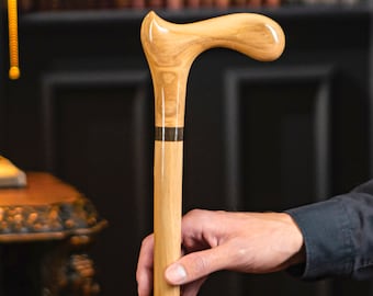 Wooden Walking Stick for Men, Cane for Seniors, Support Walking Cane, Ergonomic Handle Classic Cane, Minimal Cane for Women