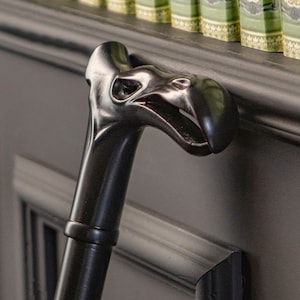 Gothic Walking Cane for Men, Wizard Witchy Walking Stick, Carving Handmade Walking Cane, Eagle Wooden Walking Support Stick, 30-41 Inch Cane