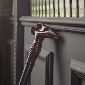 Crow Walking Cane, Raven Cane Walking Stick, Wooden Cane Handcarved, Men Walking Cane, Walking Stick Gothic, Fancy Canes, Wood Stick