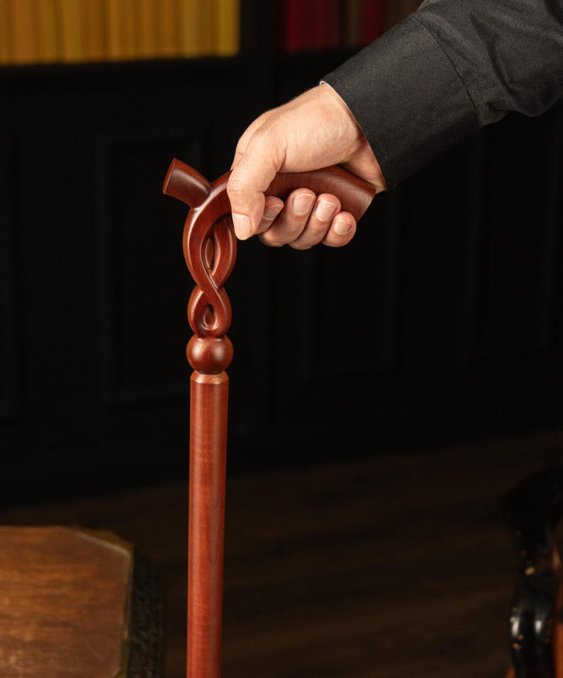 Designer Wooden Walking Stick, Carved Walking Cane for Men, 3 Different ...