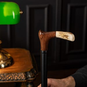 Bone Walking Cane, Moose Horn Cane, Unique Cane for Men, Fancy Cane, Luxury Cane, Masonic Cane, Designer Cane, Elegant Cane, Wooden Stick