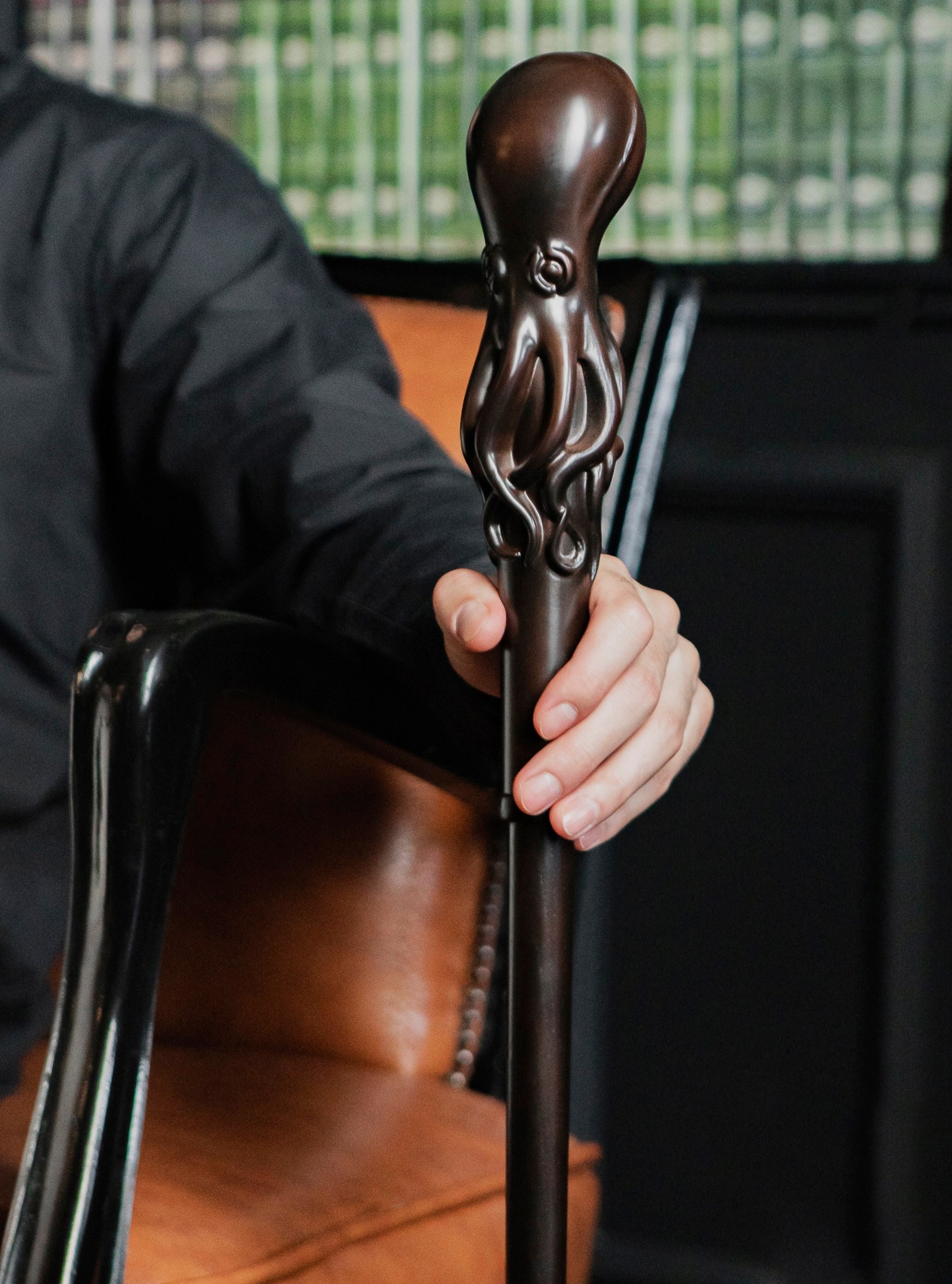 Wooden Walking Stick, Masonic Cane, Designer Walking Cane, Hand Carved Unique Cane, Fancy Cane, Octopus Handle Stick, Wizard Walking Staff