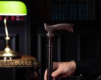 Handgeschnitzte Gehstöcke, Einzigartige Gehstöcke, Ergonomischer Holzstock, Elegante Gehhilfe, Aristokratischer Nussbaum Langer Unterstützender Stock