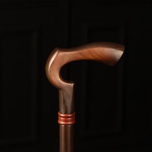 Designer Cane, Wooden Walking Stick, Hand Carved Cane, Fancy Cane, Fashionable Cane, Rake Hook Cane, Men Walking Cane, Unique Cane, 40&quot; Cane