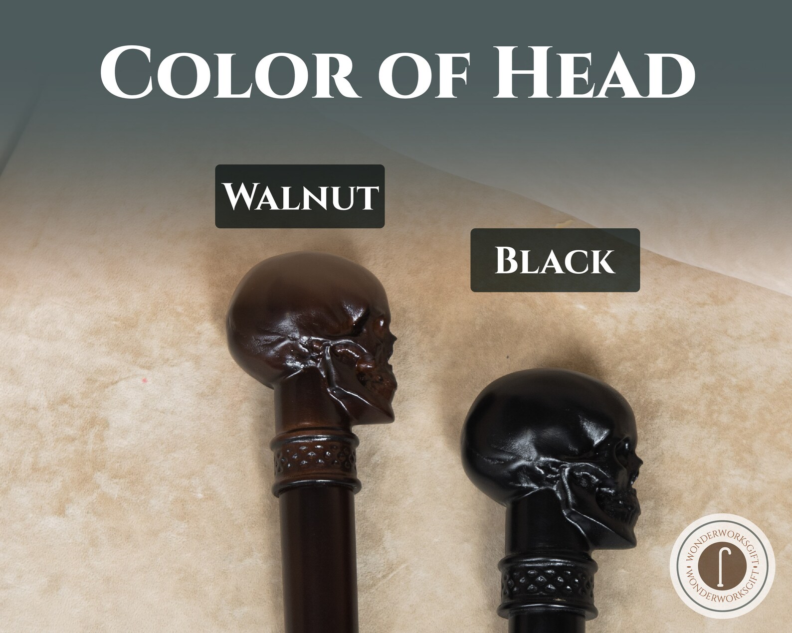 Carved Skull Wooden Walking Cane, Wizard Walking Staff, Skull Cane, Walking Cane Skull Head