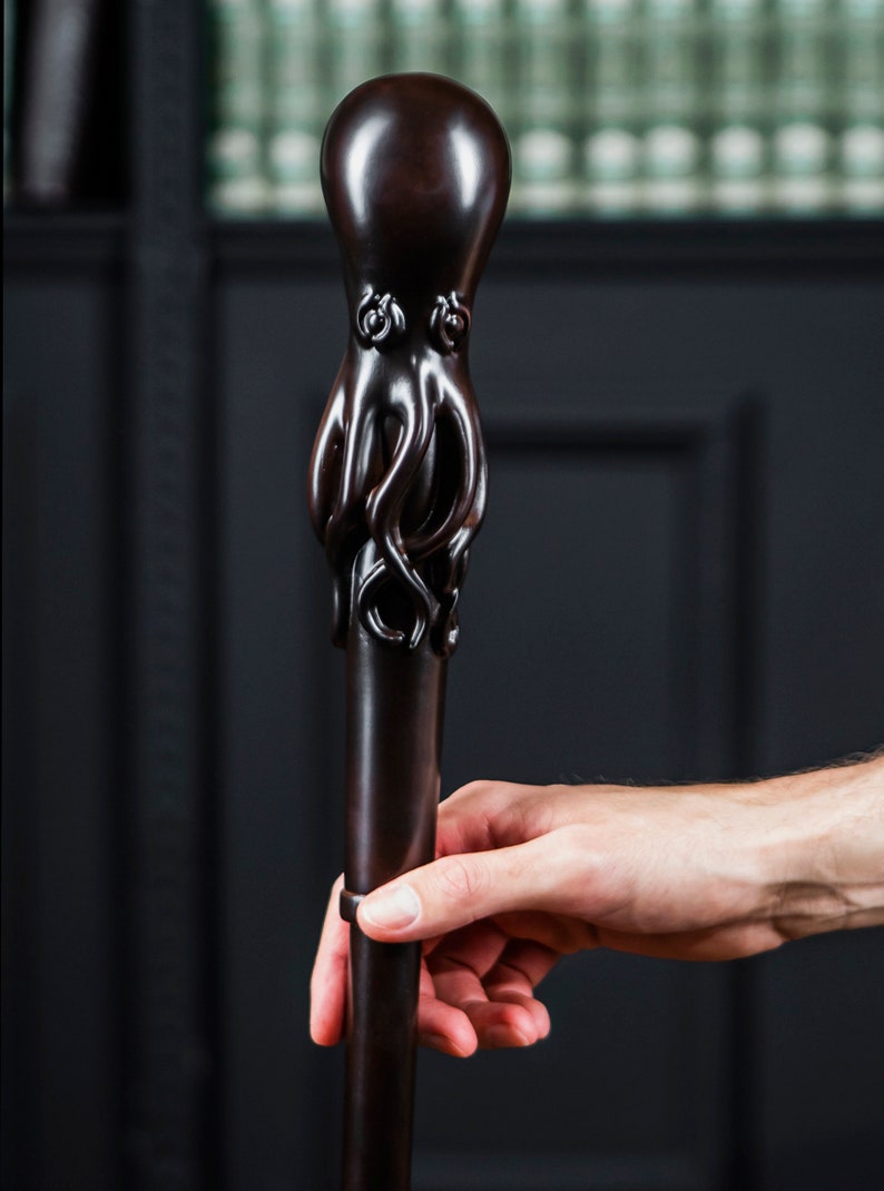 White Walking Cane, Octopus Walking Stick, Fansy Wooden Walking Canes