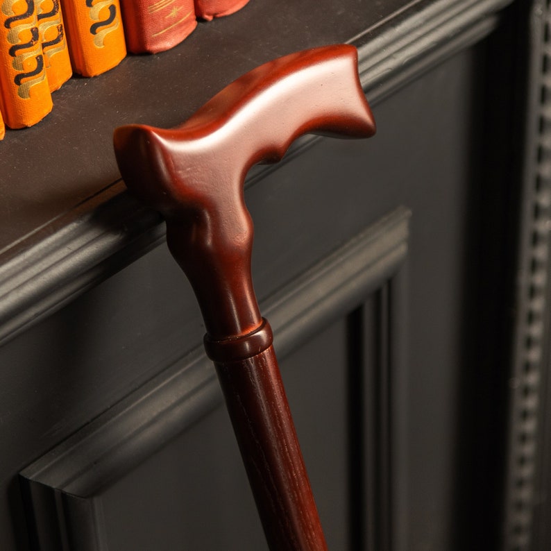 Custom Cane Walking Stick for Men, Wave Handle Unique Carved Cane