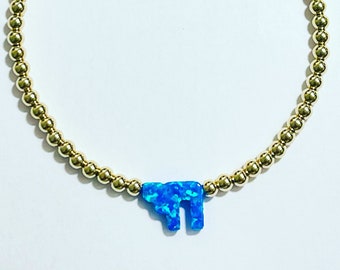 14K Gold Filled CHAI Opal Bracelet Judaica by bara boheme