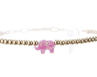 14K Gold Filled Elephant Opal Bracelet by bara boheme