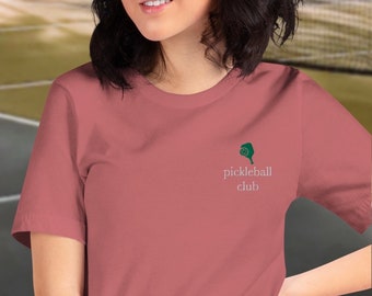 Pickleball Embroidered t-shirt for Pickleball lovers | Club Gift addict Shirt