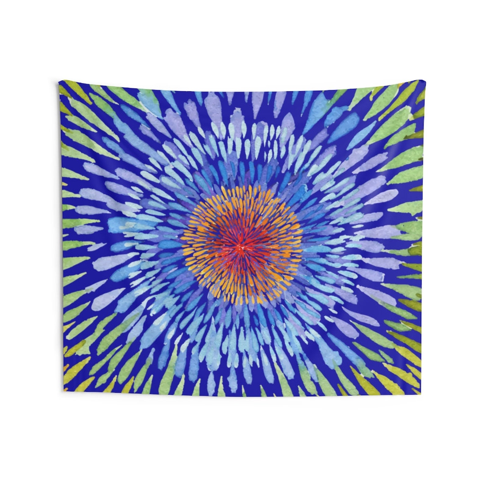 Floral Hippie Tapestry Wall Hanging Art Print Colourful Boho Etsy