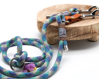 Dog leash | Paracord leash | Leash | Lead | Dog leash rope | Dog leash made of climbing rope | Safety carabiner | Paracord leash knot