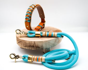 Dog collar | Dog leash | Paracord leash | Leather collar | Rope collar | Climbing rope | Leash | Dog set | Paracord dog leash