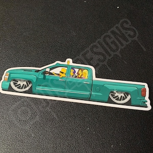 Slammed truck sticker, (pack of 4)