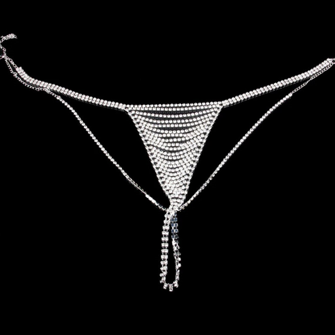 Sexy Hollow Rhinestone Bra and Thong Panties for Women Charm Etsy