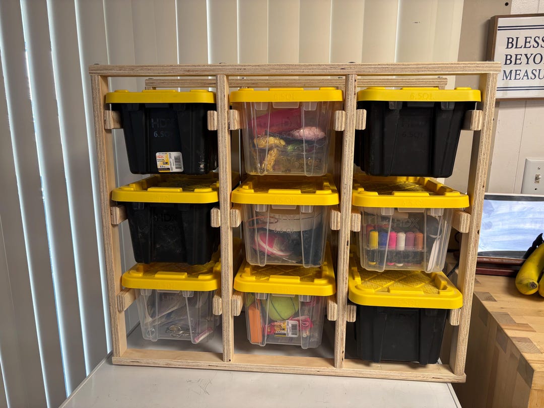 Mini Storage Boxes Rack Mini Tote Organizer Rack (flat Pack) - Etsy
