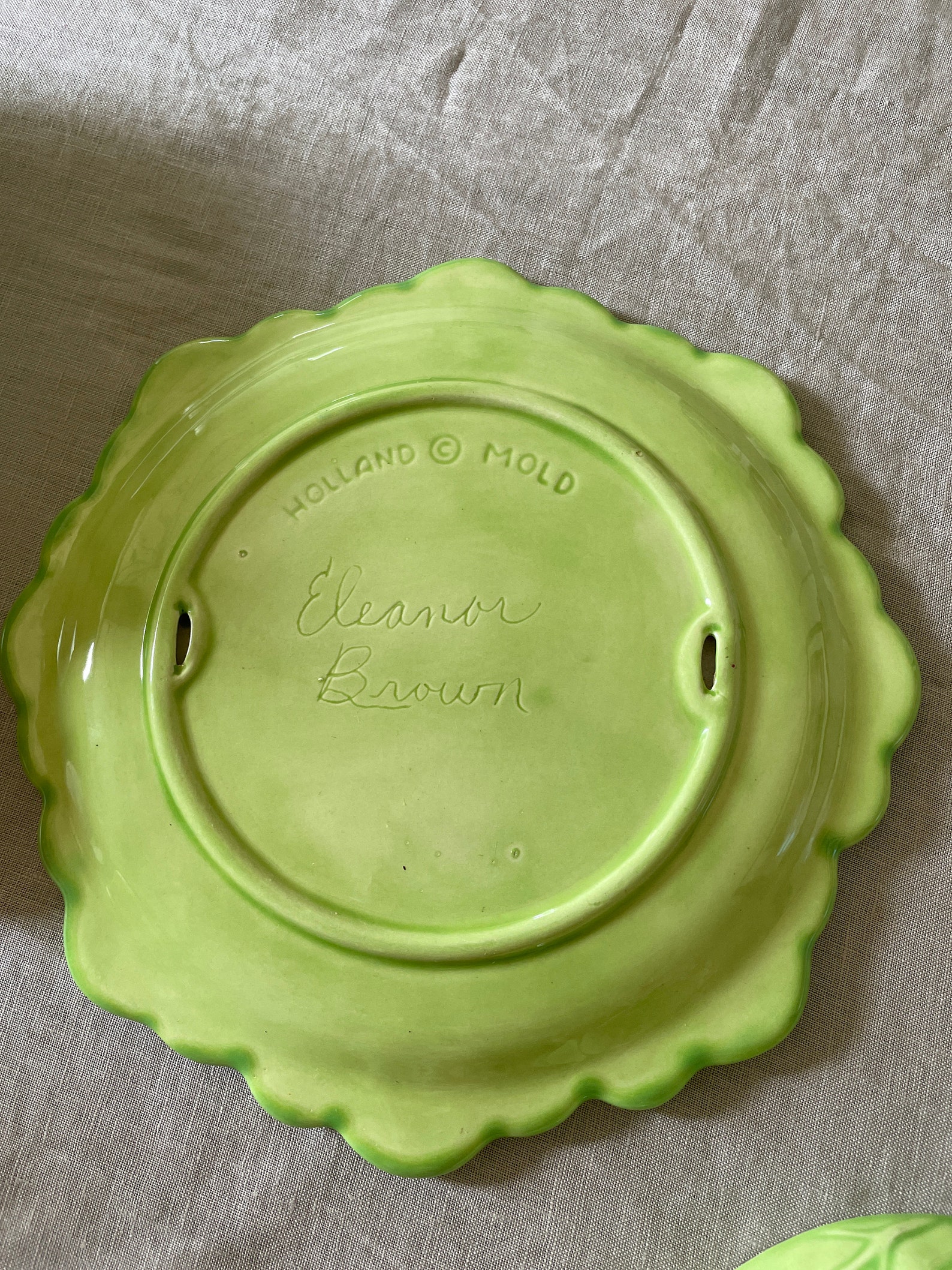 Vintage handmade cabbage ware lettuce ware tureen lidded bowl Etsy