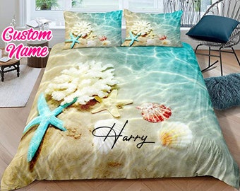 Beach Bedding Set Etsy