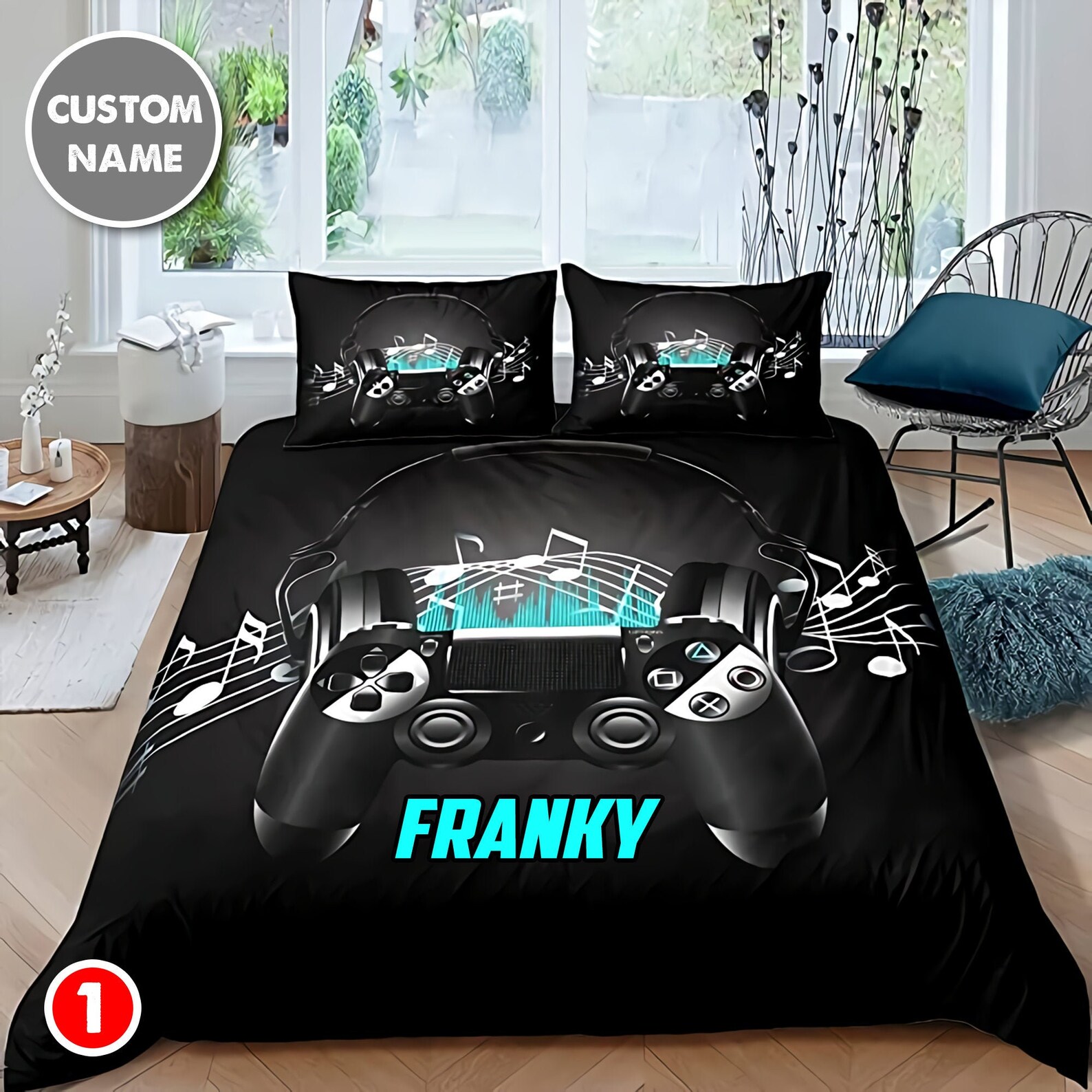 Personalized Game Bedding Set Gaming Bedding Set Gamepad Etsy