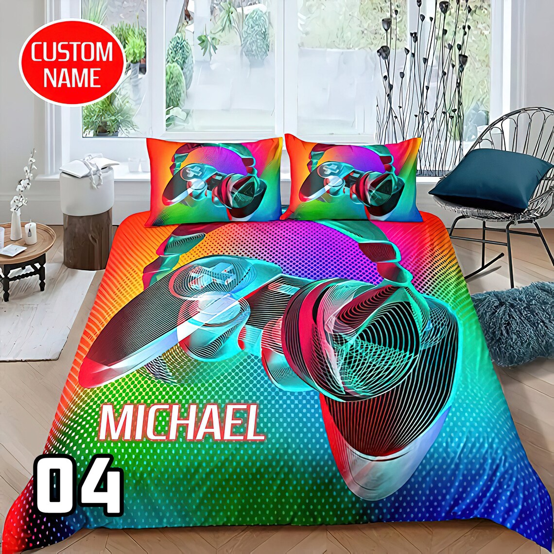 Personalized Game Bedding Set Gaming Bedding Set Gamepad Etsy