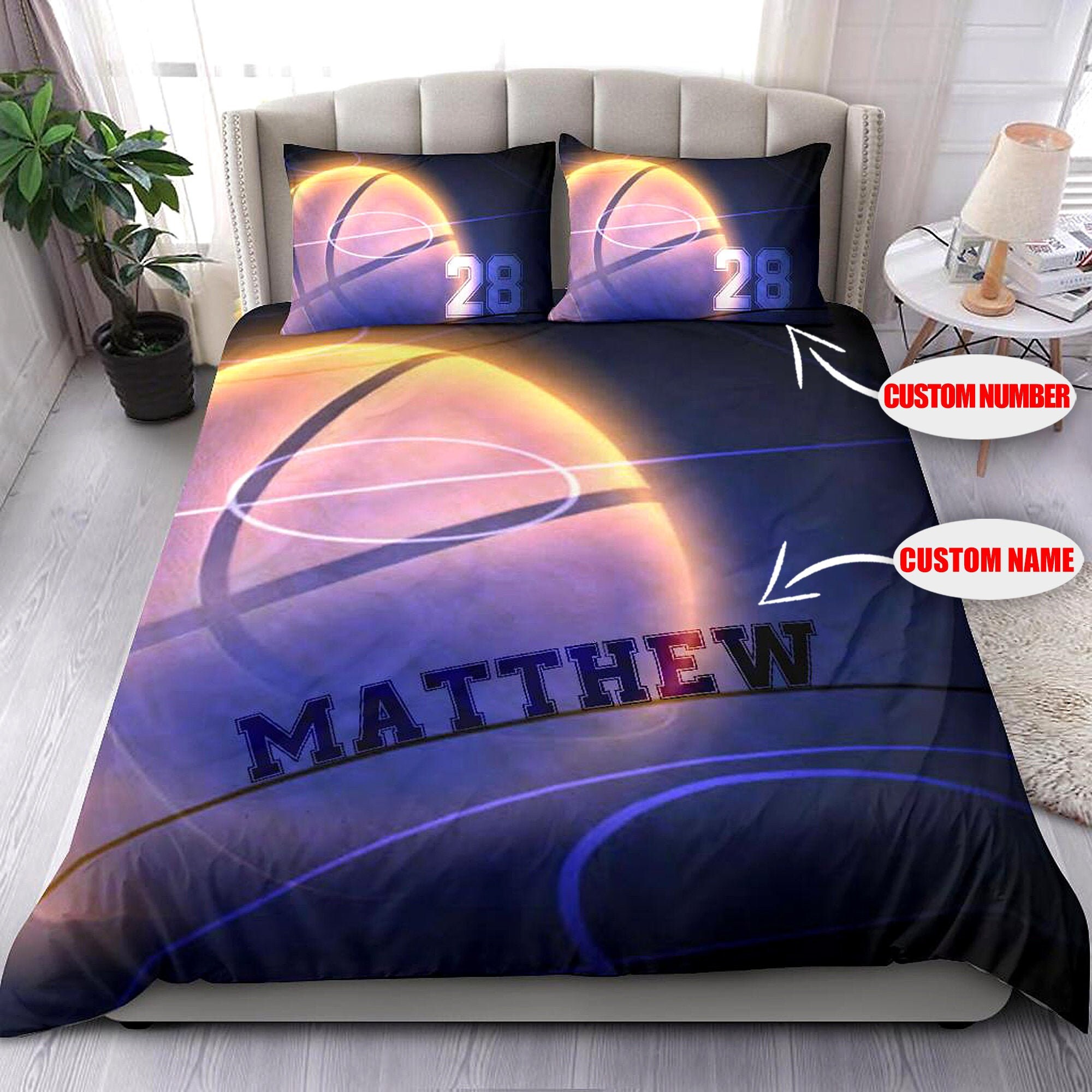 Personalisierte Basketball Bettwäsche Sets | Etsy
