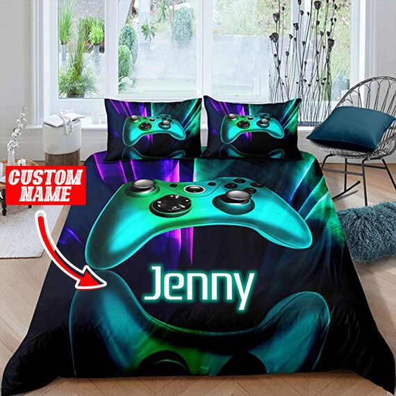 Personalized Game Bedding Set Gaming Bedding Set Gamepad Etsy