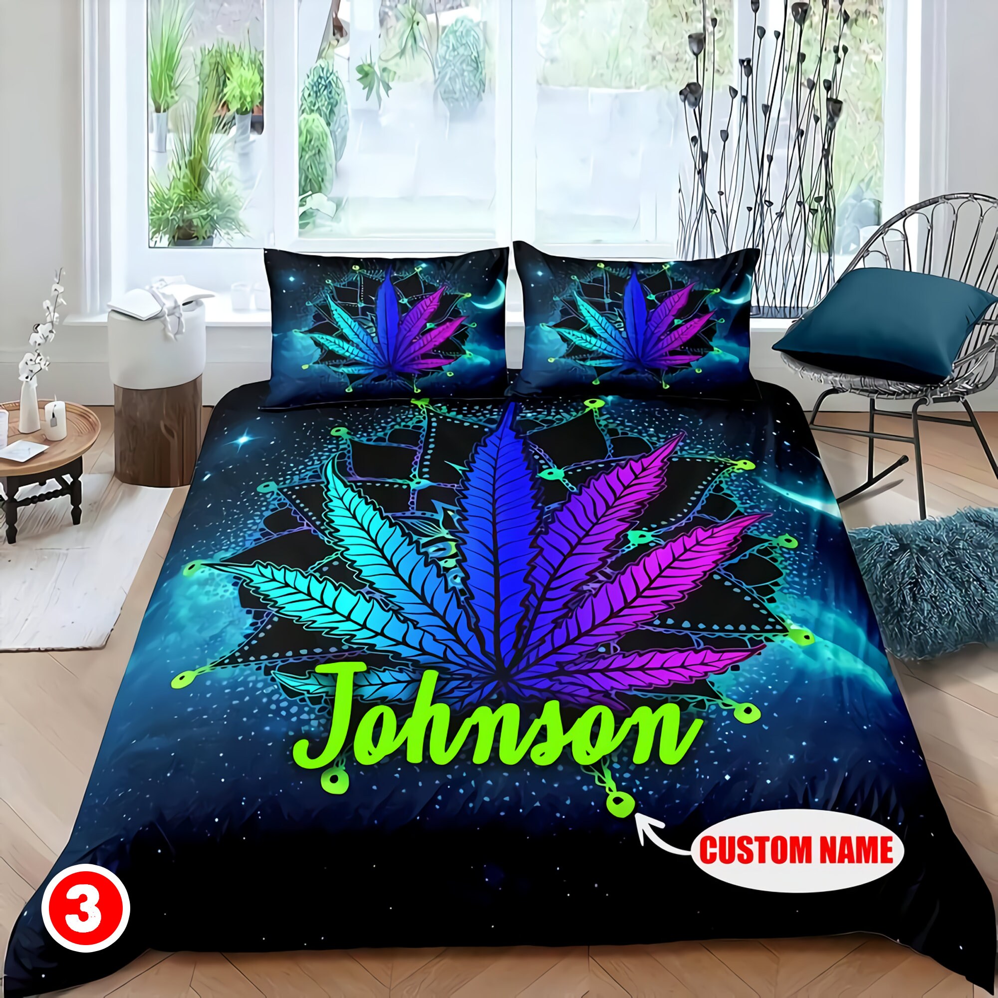 Personalized Cannabis Weed Pot Bedding Set Weed Bedding Set Etsy