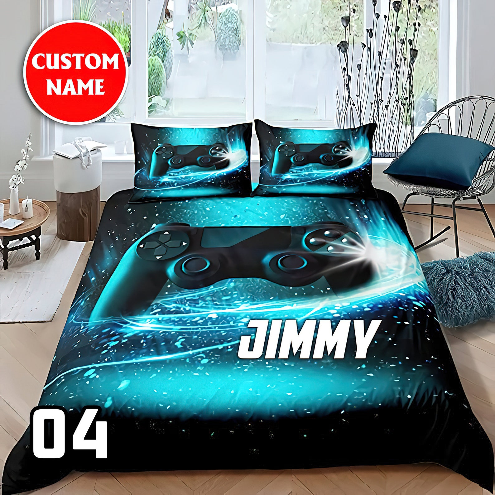 Personalized Game Bedding Set Gaming Bedding Set Gamepad Etsy