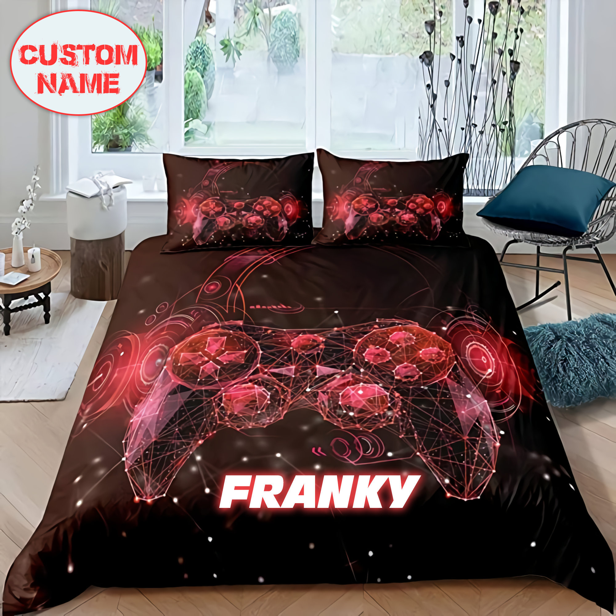 Custom Name Game Bedding Sets Personalized Gaming Bedding Etsy