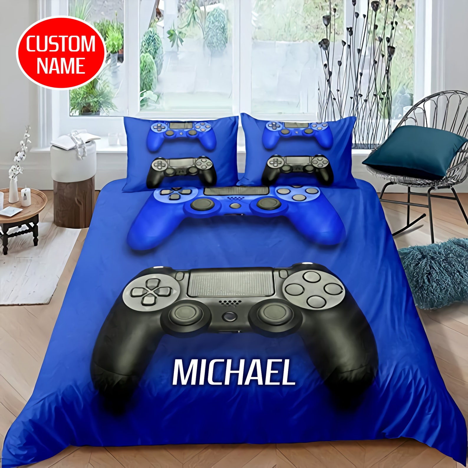 Custom Name Game Bedding Sets Personalized Gaming Bedding Etsy