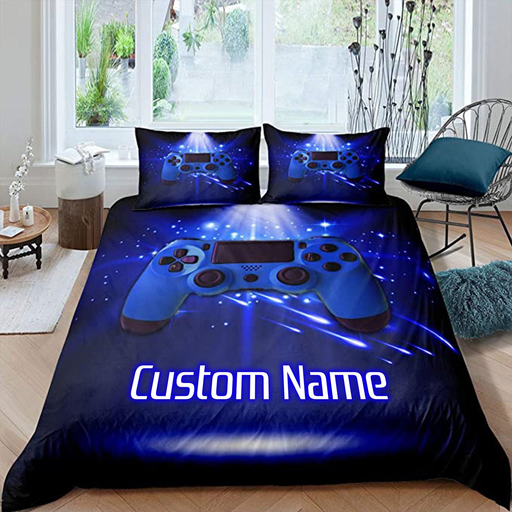 Personalized Game Bedding Set Gaming Bedding Set Gamepad Etsy
