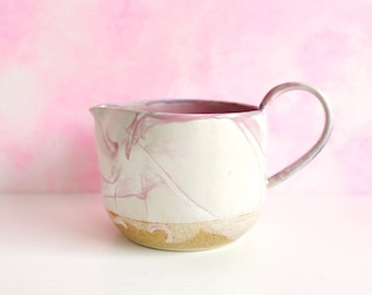Handmade ceramic pourer, ceramic jug, milk pourer, creamer, gravy jug, juice pourer, pastel ceramics