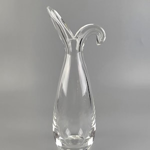 Signed Steuben Sheared Rim Vase | George Thompson Design | Mid Century Modern Art Glass
