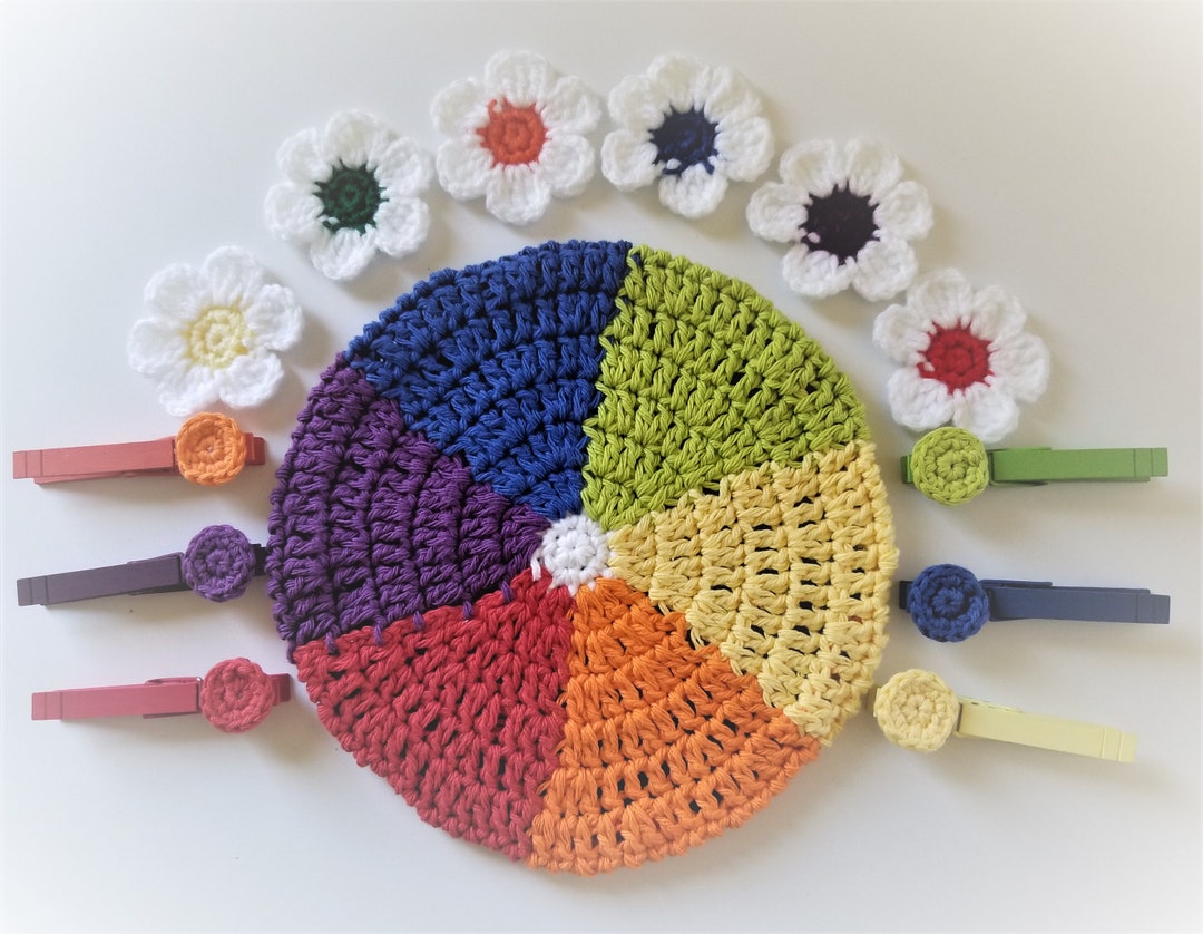 Montessori Rainbow Color Matching Wheel Fine Motor Skills Game and ...