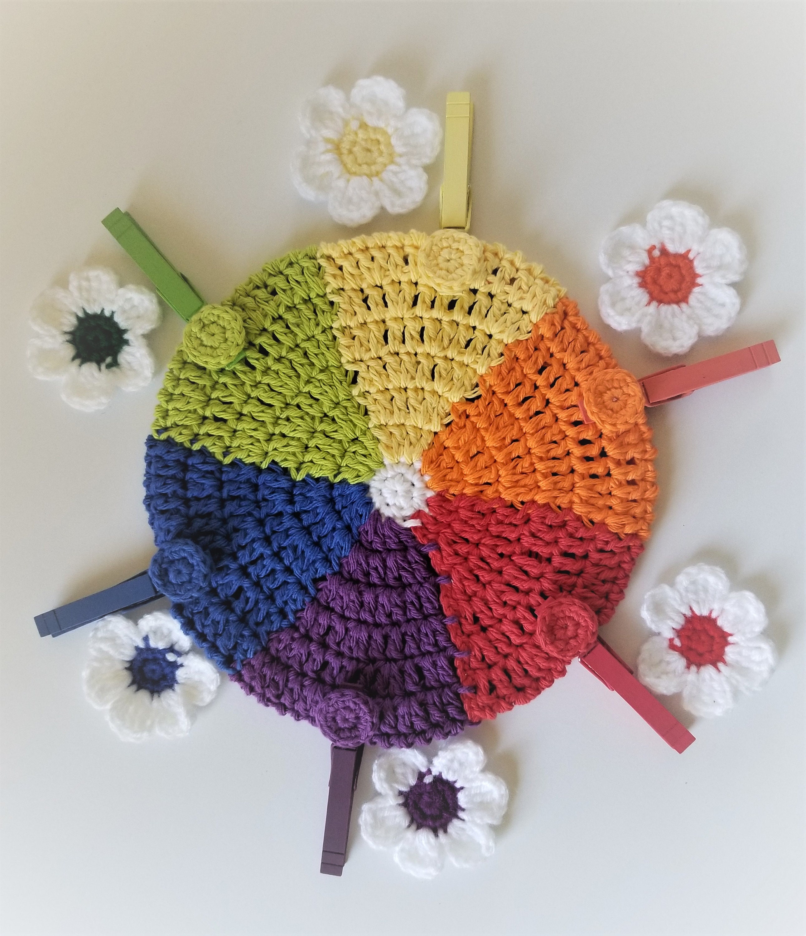 Montessori Rainbow Color Matching Wheel Fine Motor Skills Game and ...