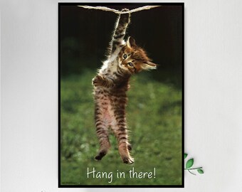 picture Hang In There Cat Poster 70S hang in there cat poster etsy