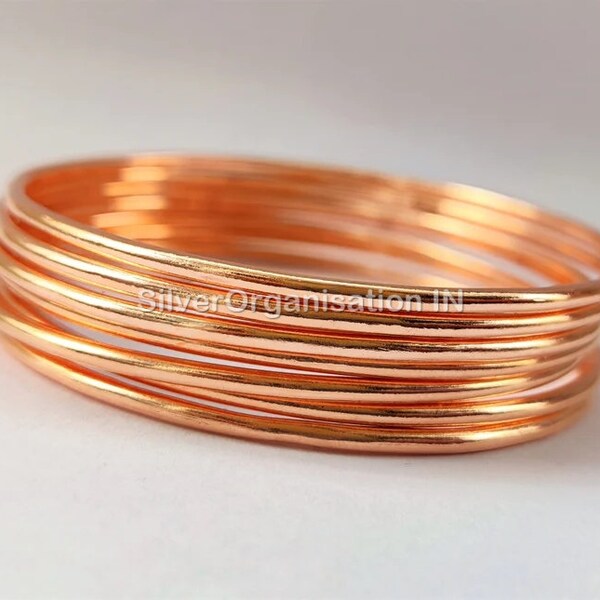 Pure Copper Bangles, 7 Set Of Bangles, Stacking Copper Bangles, Copper Bangles, Stacking Bracelet, Bridesmaid gift ideas, Custom bracelet